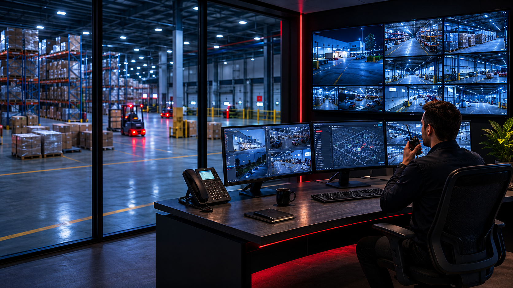 Supervision vidéo pour entrepôt logistique