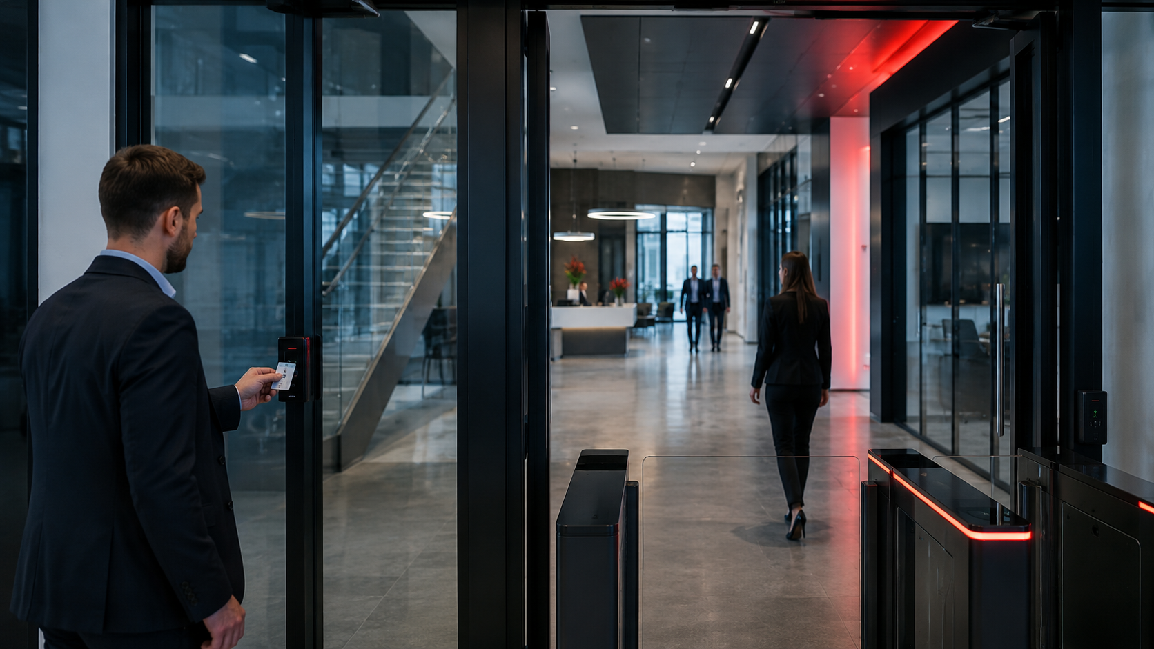 Contrôle d'accès pour immeuble de bureaux