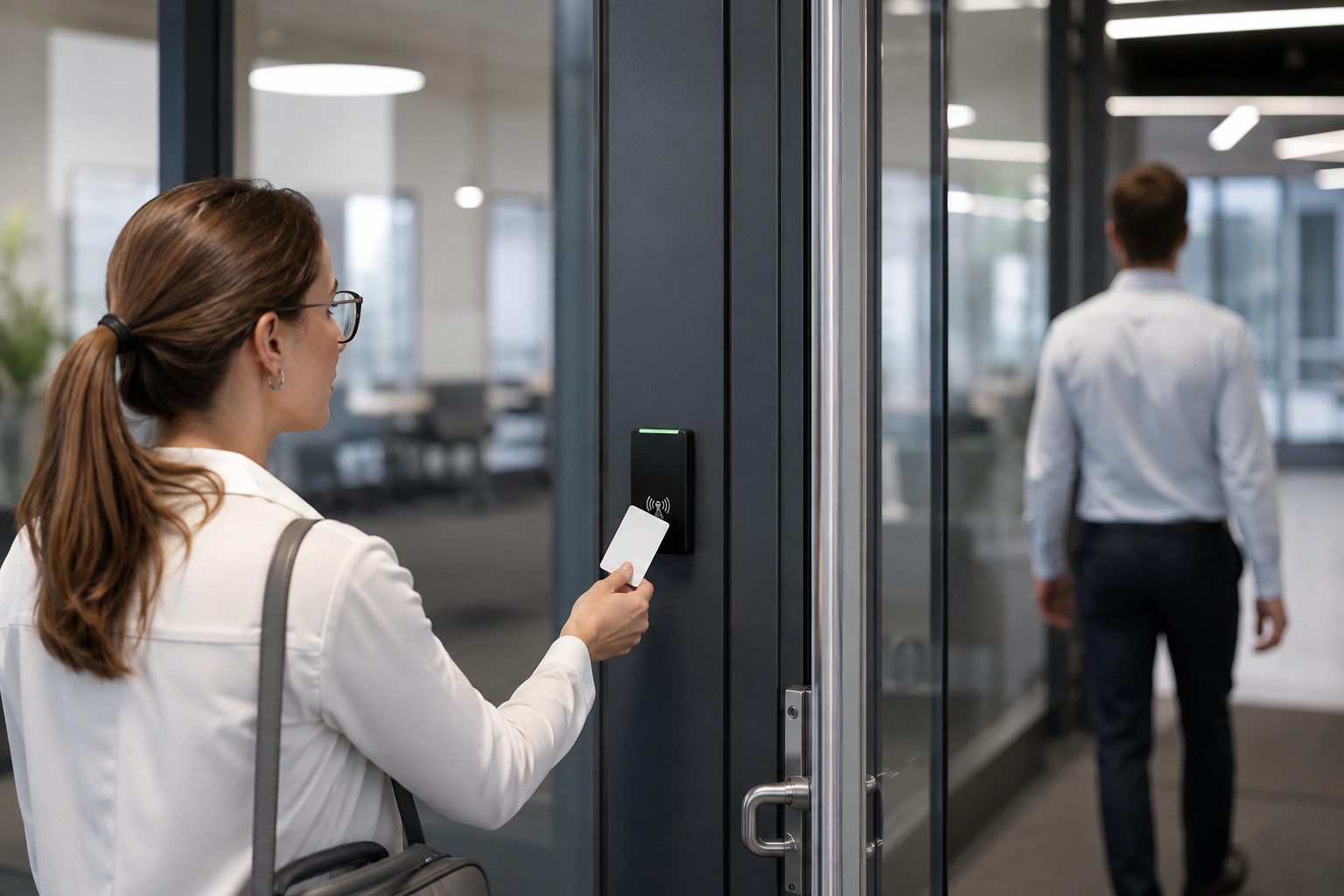 Contrôle d'accès professionnel avec badge et lecteur