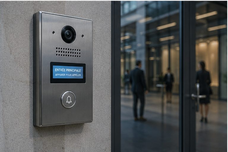 Point d'accès sécurisé avec interphone professionnel