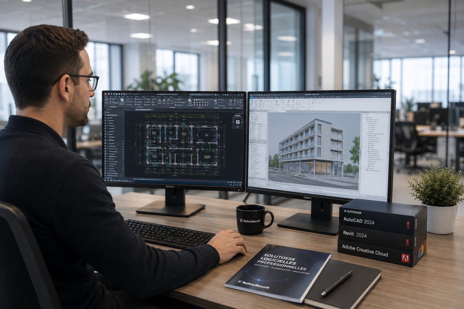 Logiciels professionnels Autodesk et Adobe